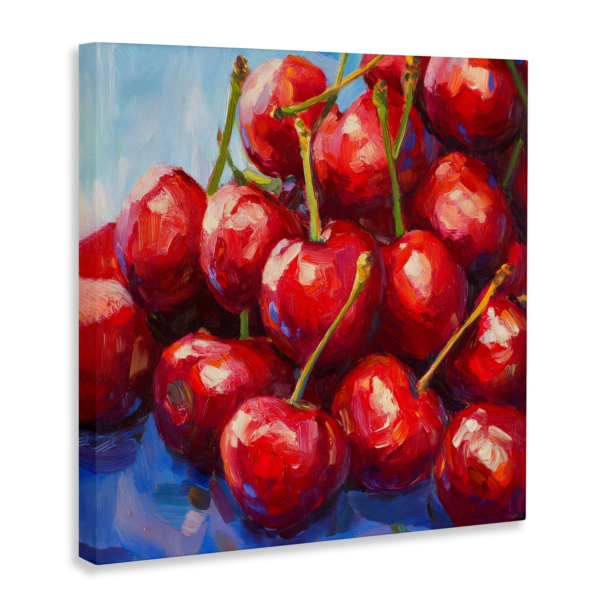 Stupell Industries Luscious Red Cherries of Summer Canvas Wall Art, design by Petal Prints Design