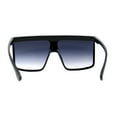 thumbnail image 2 of Womens Flat Top Shield Oversize Robotic Sunglasses Matte Black, 2 of 4