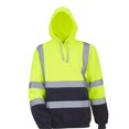thumbnail image 1 of Hoodies for Men Clearance Plush Sports Top Hooded Reflective Lace Up Patchwork Sweater, 1 of 6