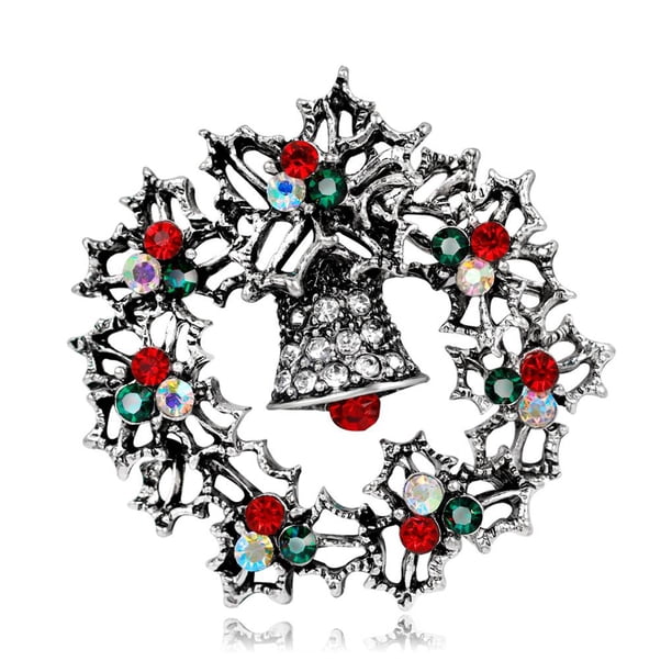 Yuarrent Decorado Árbol de Navidad Botas de Papá Noel Muñeco de nieve Campana Broche Bufanda Collar Solapa Broche de Navidad Regalo de niña Kits de decoración para fiestas No.62 Yuarrent JR0793-62