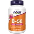 thumbnail image 1 of Suplementos NOW Foods de vitamina B, 50 mg, 100 cápsulas vegetarianas, 1 of 5