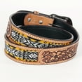 thumbnail image 2 of Bar H Equine Hand Carved Western Leather Belt Men Women Beaded EX Large, 2 of 2