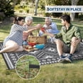 thumbnail image 6 of Garvee 9'x18' Outdoor Rug Waterproof Plastic Straw Rug, Reversible Camping Rugs Camping RV Mat Outside Vintage Diamond Carpet for Patio Deck Backyard Beach Picnic, Gray, 6 of 6