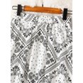 thumbnail image 5 of White Paisley Bandana Print Elastic Waist Flowing A-Line Maxi Skirt For Women Casual Summer Vacation Skirt, 5 of 5