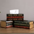 thumbnail image 4 of Bueautybox Retro Rectangle Top Wooden Antique Book Tissue Paper Box Holder for Home/Office/Car Automotive Decoration, 4 of 7