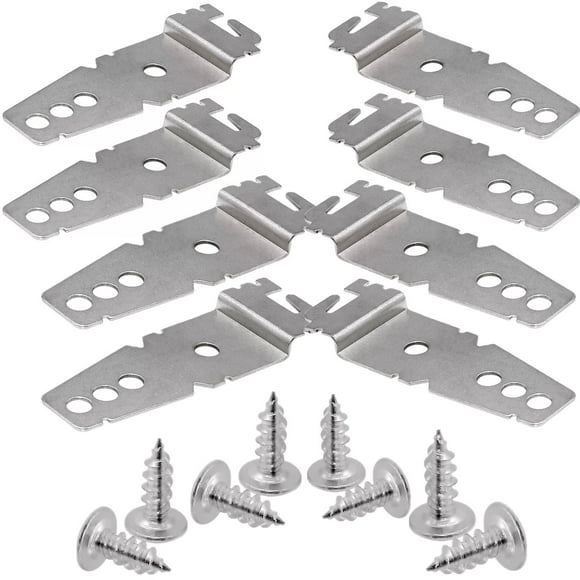 Alician 8pcs Home Dishwasher Mounting Brackets With Screws Stainless Steel Compatible For 8269145 Dishwasher
