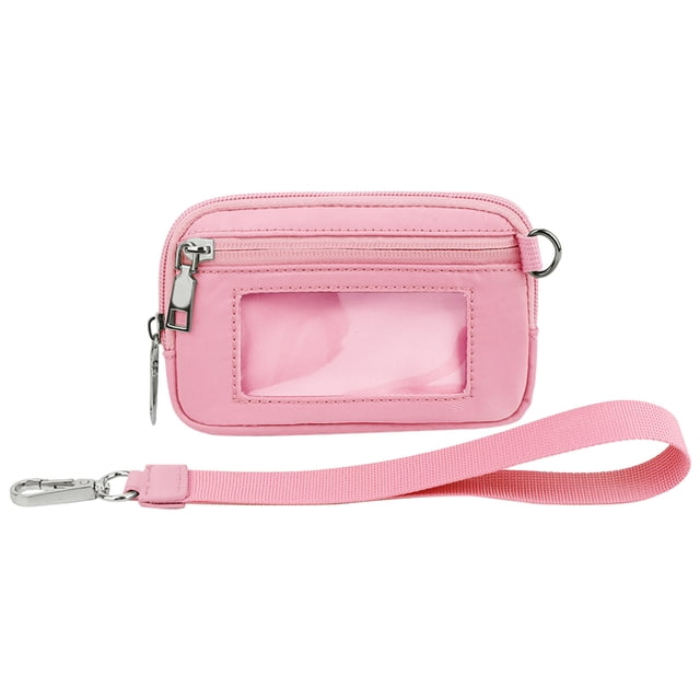 Bolso Llavero Monedero Nylon Color Sólido para Hombres Mujeres