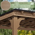 thumbnail image 6 of VEIKOUS 10'x 12' Outdoor Wooden Grill Gazebo, Heavy Duty Bbq Pergola for Deck, Garden and Patio, 6 of 14