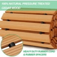 thumbnail image 5 of Wooden Garden Pathway,Outdoor Roll Out Cedar Straight Walkway,Patio Path Decorative Garden Boardwalk Walkways,Weather-Resistant Roll Up Beach Wood Road Floor,Wedding Party Pathways (8'), 5 of 9