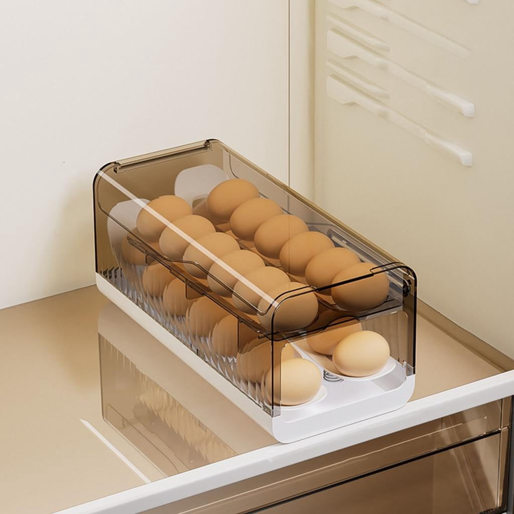 HannLk Space Saving Refrigerator Eggs Holder Eggs Storage Organizer For Easy Access