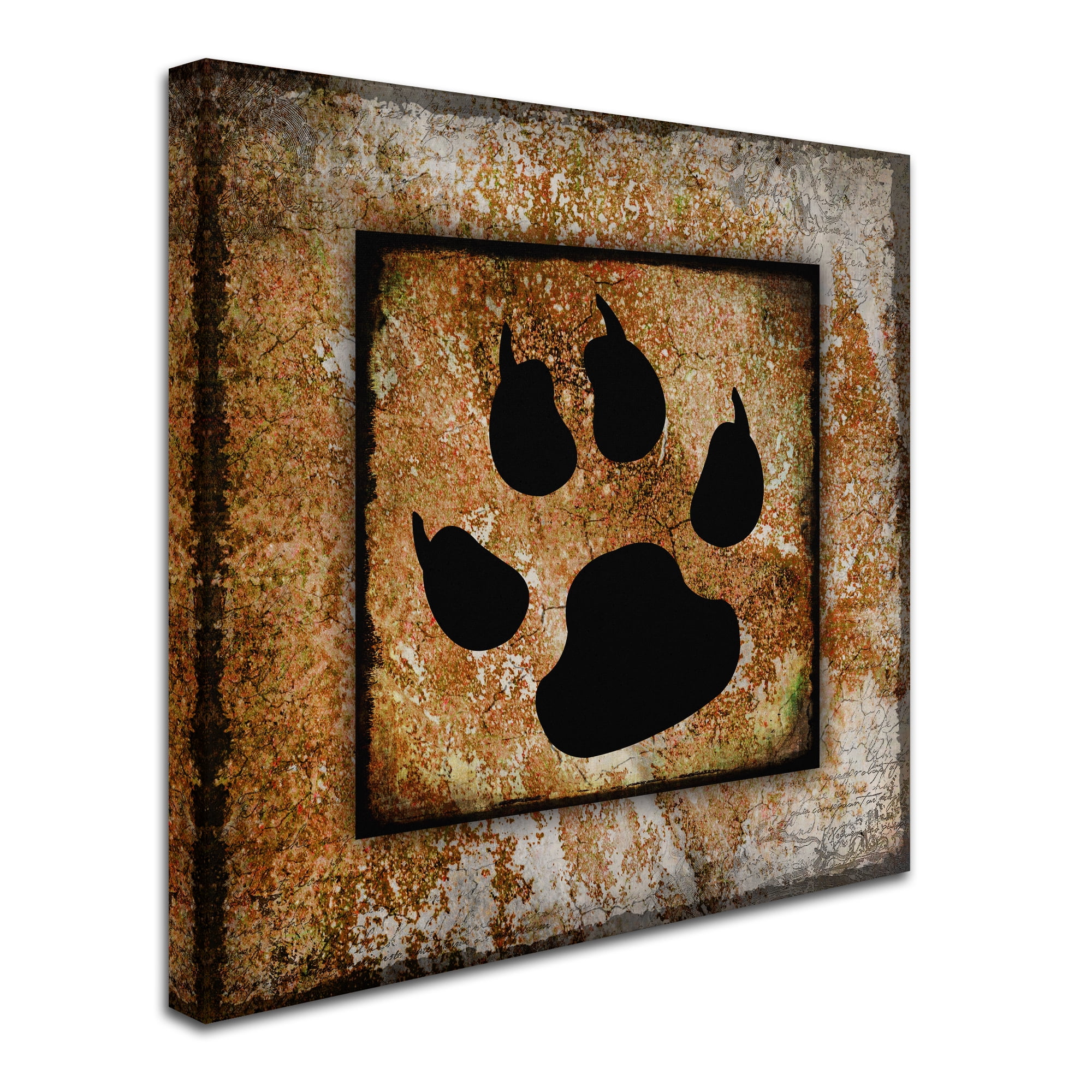 Trademark Fine Art 'Your True Friend Paw Print' Canvas Art by LightBoxJournal