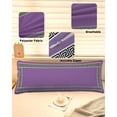 thumbnail image 6 of Purple Body Pillow Cover, Pillowcase Protectors with Zipper, Breathable Decorative Throw Pillow Case Cover, Black Modern Geometric Abstract Art Aesthetics Pillow Shams for Couch Sofa 20x60Inch, 6 of 8