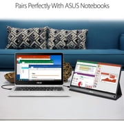 ASUS ZenScreen 15.6 1080P Portable Monitor (MB16AC) - Full HD, IPS, Eye Care, Foldable Smart Case, Ultra-slim, Lightweight, USB-C Power Delivery, For Laptop, PC, Phone, Console , Black