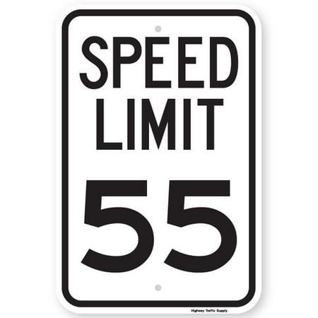 Highway Construction Signs - SPEED LIMIT 55 MPH Sign 12
