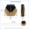 thumbnail image 5 of Women's Straw Crossbody Bag Summer Beach Shoulder Bag Black Small Pause with Chain Tassel, 5 of 10
