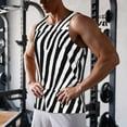 thumbnail image 5 of Pofeuu Zebra Print Men's Workout Tank Tops Sleeveless Muscle Gym Shirt Quick Dry-4X-Large, 5 of 7