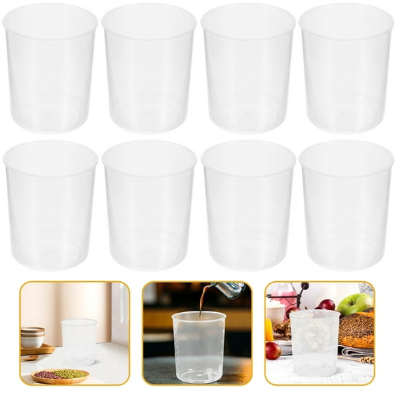 FOMIYES 50Pcs Small Measuring Cups for Kitchen Use and Cooking with Transparent Design 100ml