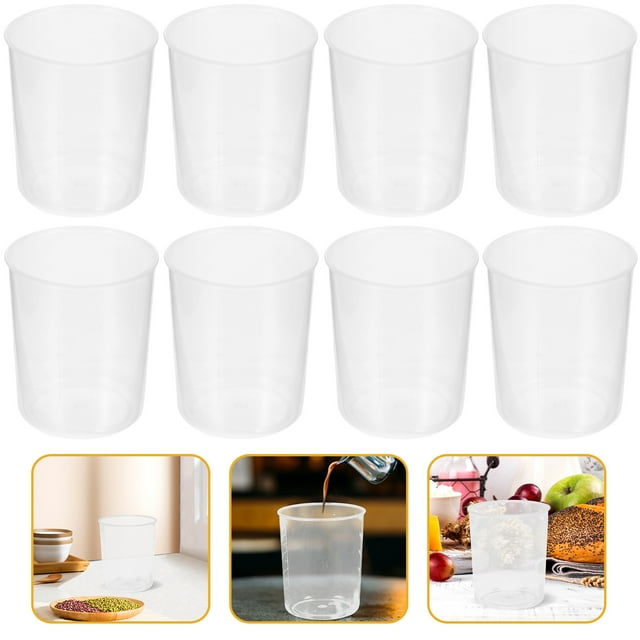 Minkissy 50Pcs Graduated Cups for Liquid Measurement and Crafts with Smooth Surface 6.2X5.2cm