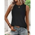 thumbnail image 6 of Tank Tops for Women Sleeveless Eyelet Shirts Black XXL, 6 of 7