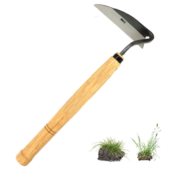 Japanese kana Hoe,Garden Weeding Sickle with Stainless Steel Blade for Gardening Weeding Digging and Cultivating