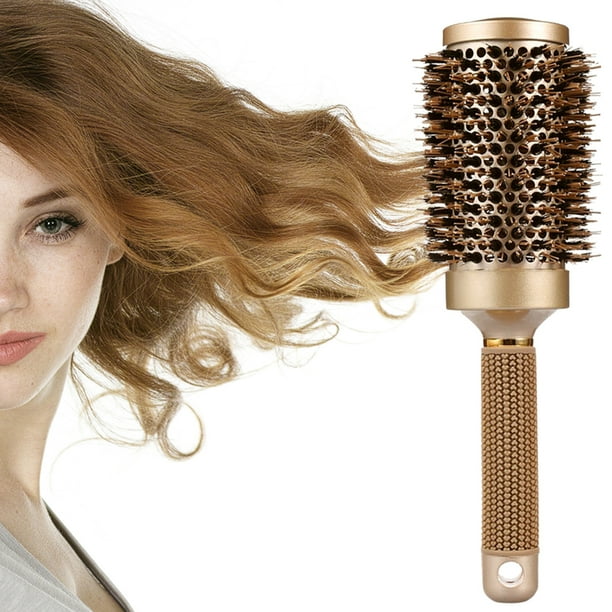 Blow Dry Round Hair Brush with Natural Boar Bristles for Blow-drying | Straightening - Best Roller Brush for Long hair or Want Straight | Wavy Smooth Hair() Blow Dry Round Hair Brush with Natural Boar Bristles for Blow-drying | Straightening - Best Roller Brush for Long hair or Want Straight | Wavy Smooth Hair()