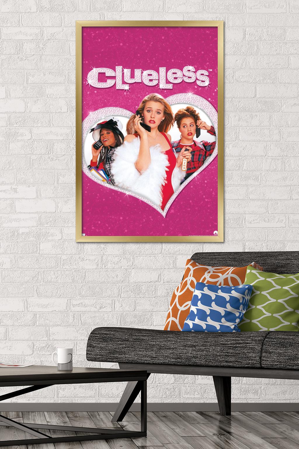 Clueless - Pink Wall Poster, 22.375" x 34", Framed