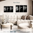 thumbnail image 4 of Elephant Stock Safari Animal Portraits Wall Art - Horizontal Multi Panel Canvas - Living Room Wall Decor - Animal Multi Panel - Black And White Decor - 45" x 28", 4 of 8