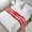 Red, variant on Navy Blue Bed Runner, Satin Bed Throw Runner for Queen Size Beds, Modern Moire Abstract Ripple Geometric Decorative Bedding Scarf for Bedroom Hotel Wedding Room Guestrooms 94"x20"
