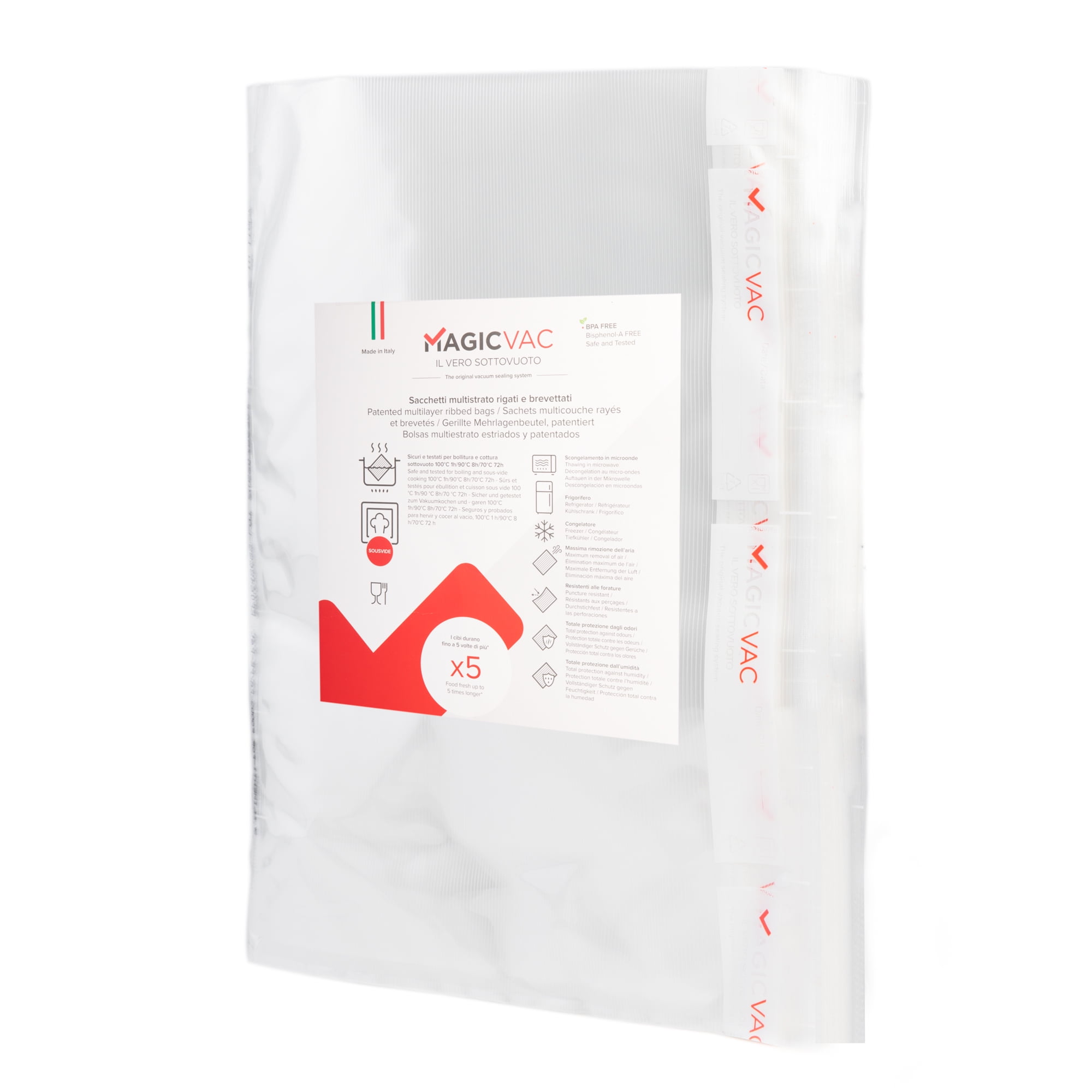 Magic Vac 12' x 16' Embossed Food Vacuum Sealer Bags, Extra Large, 50 Count