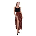 thumbnail image 3 of Womens Pleated Midi Skirt High Waist Swing Boho Pleated Skirt Casual Chiffon Ruched Elastic Waist A Line Long Skirts Flowy Ladies Skirt,S-2XL, 3 of 8