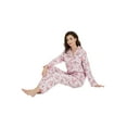 thumbnail image 2 of GLOBAL Womens Flannel Cotton Pajama Set Long PJs Flannel Loungewear Sleepwear,Size S-3XL, 2 of 6