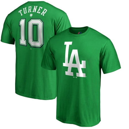 Justin Turner Los Angeles Dodgers Majestic St. Patrick's Day Name & Number T-Shirt - Kelly (Best Day Trips In Los Angeles)