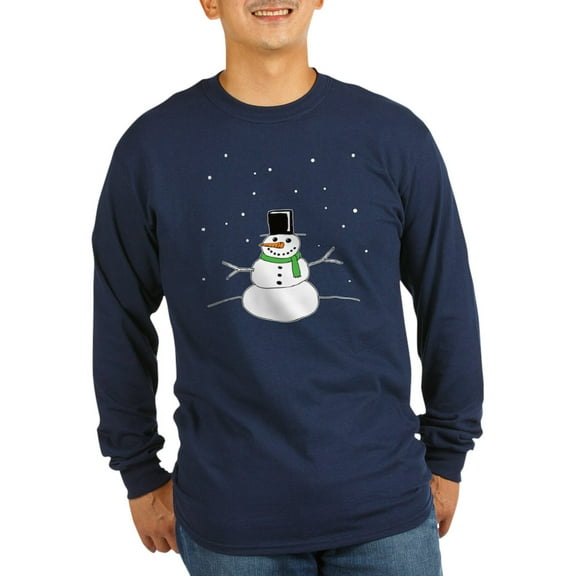 CafePress - Snowman Long Sleeve Dark T Shirt - Long Sleeve Dark T-Shirt