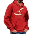 thumbnail image 2 of EchfiProm Pullover Hoodies for Men Graphic Christmas Santa Red with Pockets Hooded Outdoor Xmas Mens Sweatshirt 2XL, 2 of 4