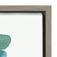 thumbnail image 3 of Kate and Laurel Sylvie Tropic Leaves Blue Framed Canvas Wall Art by Sara Berrenson, 23x33 Gray, Tropical Wilderness Art for Wall, 3 of 8