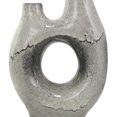 thumbnail image 4 of DecMode 11" Abstract Circular Gray Paper Mache Vase with Dual Openings, 4 of 12