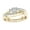 Gold, variant on Couple Rings Gold-Plated Inlaid Zircon Ring Classic Jewelry (A,10)