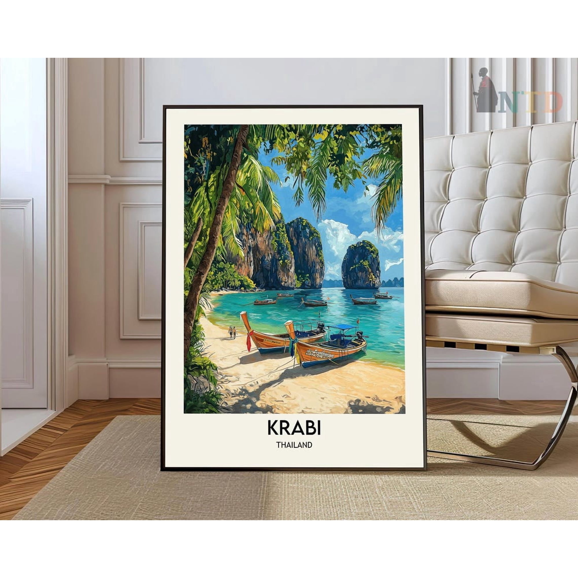 Krabi Thailand Tropical Beach Poster , Poster Print Only