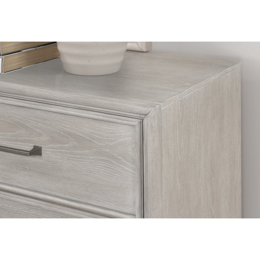 Roundhill Furniture Seluna 6-Drawer Bedroom Dresser, Gray Oak Finish