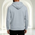 thumbnail image 5 of Resicozy Hoodies for Men Long Sleeve Solid Color Hooded Sweatshirts Casual Fall Spring Track Jackets with Pocket Light Gray XL, 5 of 6