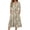 Beige, variant on Wutalume Dresses for Women 2026 Crewneck - 3/4 Sleeve Casual Flowy A-Line Midi with Pockets Boho Vintage, Beach Vacation ,Green M