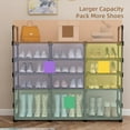 thumbnail image 4 of Shoe Rack, Large Capacity Space Saving Multilayered Design Free Standing Metal Shoe Shelf for Entryway Living Room Bedroom, 4 of 7