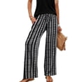 thumbnail image 5 of Wide Leg Pants For Women Business Casual Summer Loose Fit Beach Ready Vacation Ready Flexible Styling Easy Matching Wardrobe Essential Everyday Outfit For Vacation And Travel Black S, 5 of 6