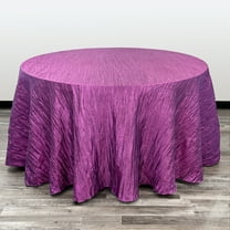 Your Chair Covers - Crinkle Taffeta Purple Tablecloth (120 Inch) Round