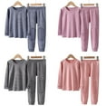 thumbnail image 3 of XBASW Toddler Kids Thermal Underwear Set Soft Long Johns Sets Teen Fall Winter PJS Outfit for Boys Girls 5-14 Y, 3 of 11