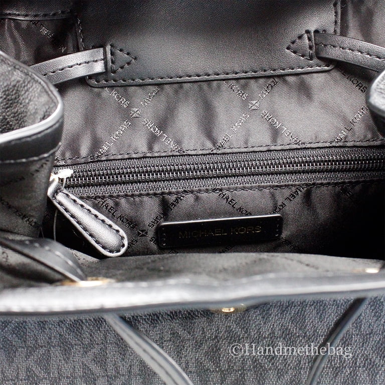 Michael Kors Jet Set Signature Flap Backpack Bag Black Retail $298 Michael Kors Jet Set Backpack Black Bags & Handbags for  main image 3