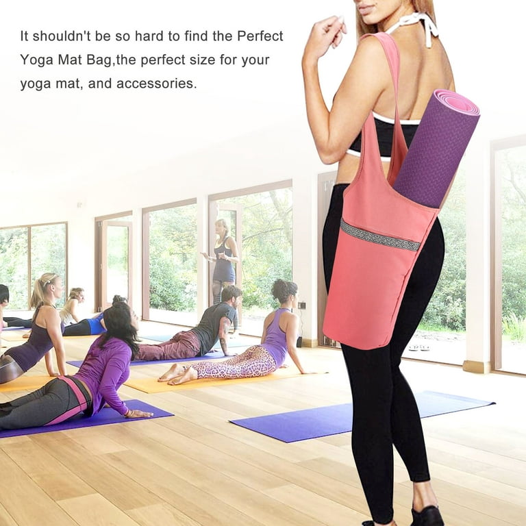 HAWEE Yoga Mat Bag-Floral Yoga Bags and Long Tote Carriers for Women