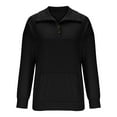 thumbnail image 4 of Lindreshi Long Sleeve Shirts for Women Women Fall Winter Color V-Neck Long Sleeve Tops Pullover Blouse Sweatshirts, 4 of 6