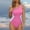 Pinks, variant on Tsesme Swimsuit for Women One Piece Color Block Slimming Bathing Suits Scoop Neck Vacation Swimwear