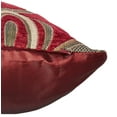 thumbnail image 4 of Chenille Chateau Vintage Floral Design 18" X 18" Decorative Cushion Cover, Color Burgundy, 4 of 5